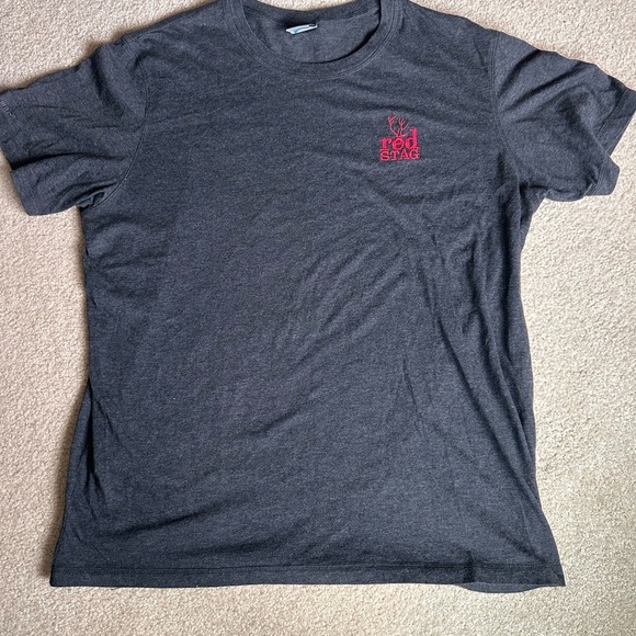 Source Unknown Other - Red Stag Men’s XL embroidered grey tee